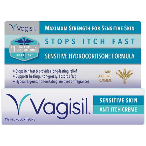 Vagisil Anti-Itch Vaginal Creme, Maximum Strength with Benzocaine 20% for Instant Long Lasting ...