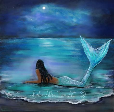 Mermaid Art Print Mermaid Painting Print Mermaid Wall Art Decor Wall ...