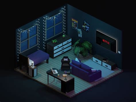 Isometric Bedroom Design :: Behance