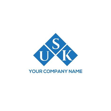 USK letter logo design on white background. USK creative initials letter logo concept. USK ...