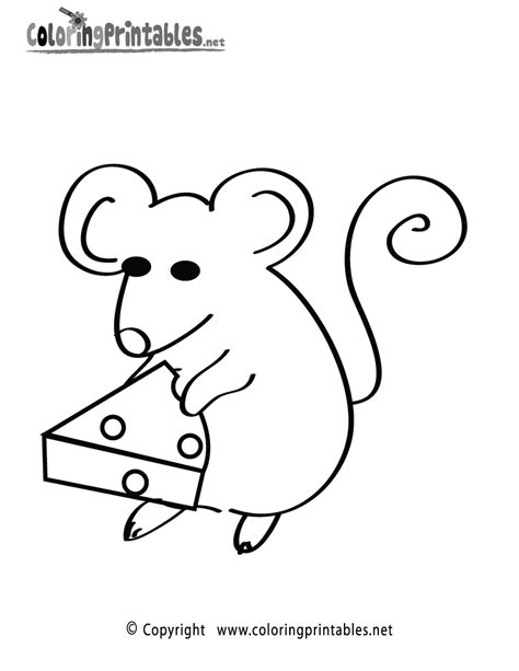 Mouse Coloring Page - A Free Animal Coloring Printable