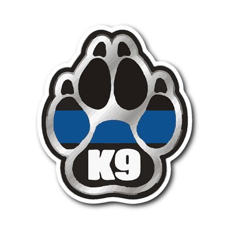 K9 Paw - Thin Blue Line Sticker – ThinBlueLineHeroes