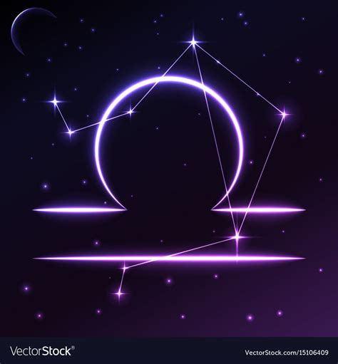 Space symbol of Libra of zodiac and horoscope concept, vector art and ...