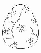 Egg Cracked Easter Clipart Pattern Template Coloring Pages Templates  sketch template