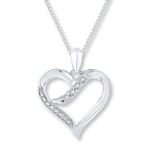 Heart Necklace Diamond Accents Sterling Silver | Jared