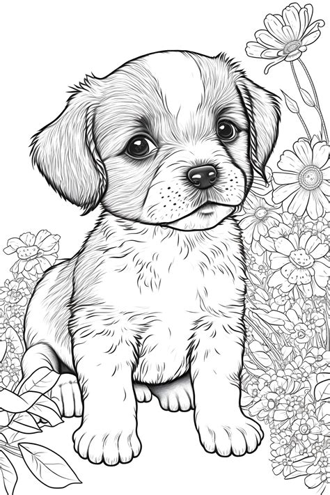 Premium Photo | Animal doodle outline for dog