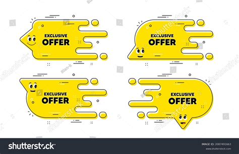 Exclusive Offer Text Cartoon Face Transition Stock Vector (Royalty Free ...