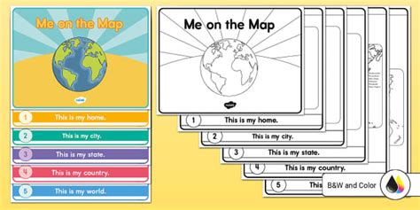 Me on the Map Flipbook for K-2nd Grade (teacher made)