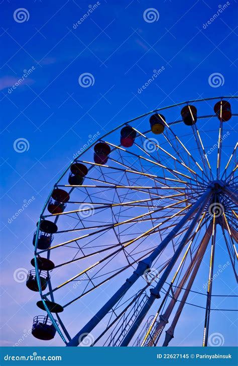 Big wheel at fun park stock image. Image of evening, wheel - 22627145