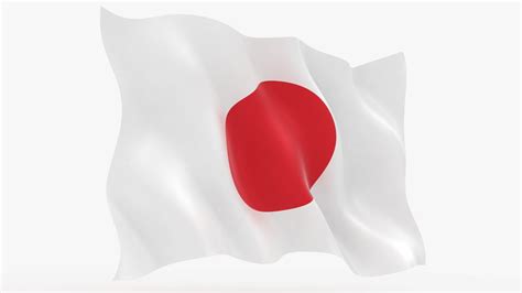 3D realistic japan flag - TurboSquid 1613193