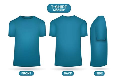 Premium Vector | Tosca color plain t-shirt mockup