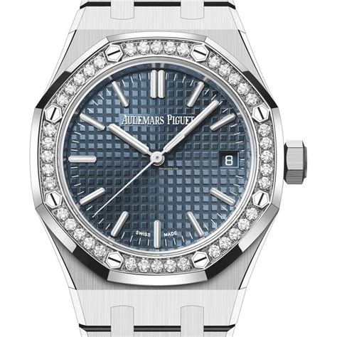 Audemars Piguet Royal Oak Selfwinding 37mm Diamond Bezel Blue... for ...