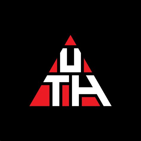 UTH triangle letter logo design with triangle shape. UTH triangle logo design monogram. UTH ...