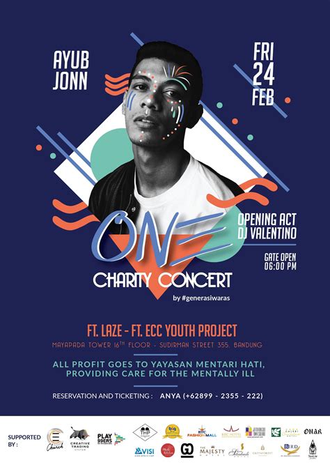 ONE Charity Concert Ayub Jonn ft. Laze Event Poster Design Layout #charity # | Ideias para ...