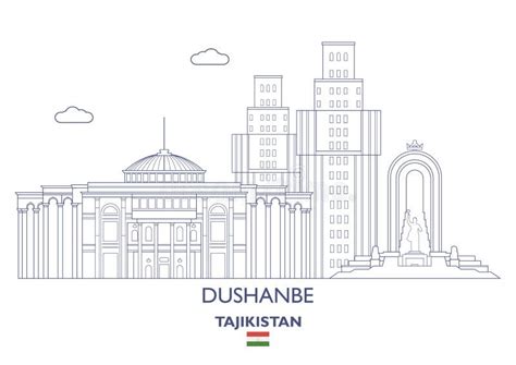 Dushanbe City Skyline, Tajikistan Stock Vector - Illustration of celebrated, building: 102866866