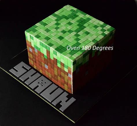 Minecraft dirt block - Decorated Cake by Oven 180 Degrees - CakesDecor