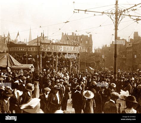 Nottingham Goose Fair Edwardian period Stock Photo - Alamy