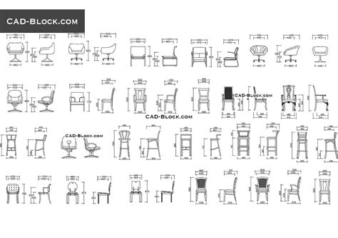 Dining Chair Cad Block Plan - Chairs design