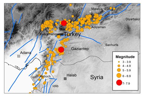 The Kahraman Maraş earthquake sequence, Turkey/Syria, 2023 - British ...