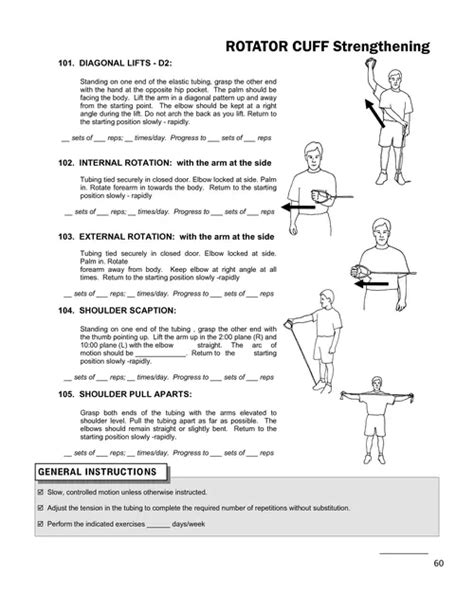 Rotator Cuff Exercises Handout