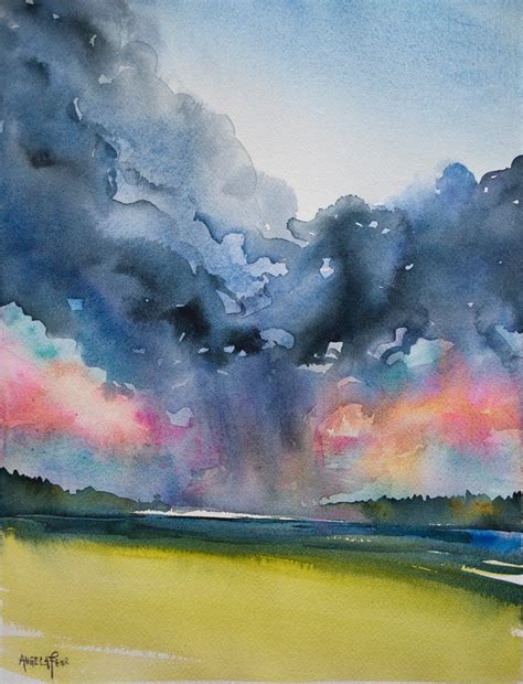 Painting a sky can be a great way to practice your wet-in-wet watercolor technique, work with ...