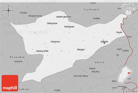 Gray 3D Map of Sheikhupura