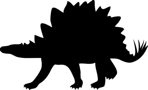 dinosaur silhouette, dino, stegosaurus free svg file - SVG Heart