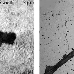 Examples of stress corrosion cracks in a reactor pressure vessel steel ...