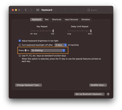 shortcut - How to stop FN key changing my keyboard layout (macOS Big ...