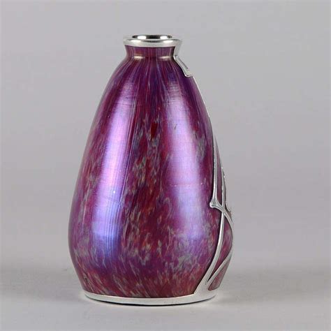 Loetz early 20th C Lilac Secessionist Art Nouveau Glass Vase For Sale at 1stDibs