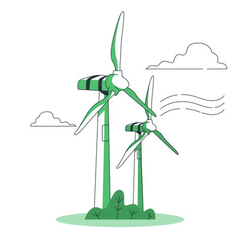 Customizable Wind Turbine Cartoon Illustrations