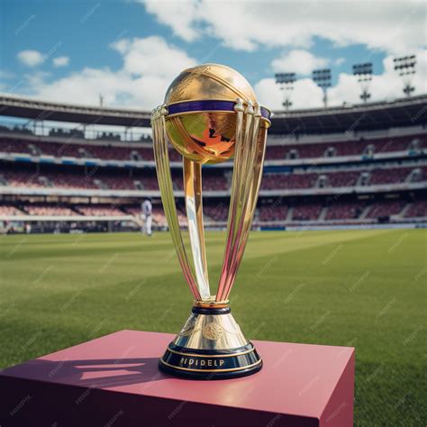 Premium AI Image | Cricket world cup trophy Generative ai