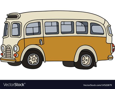 Old yellow bus Royalty Free Vector Image - VectorStock