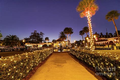 Christmas Lights St Augustine Photograph by Scott Moore - Pixels