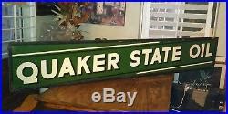 Large vintage QUAKER STATE OIL METAL SIGN | Vintage Metal Sign