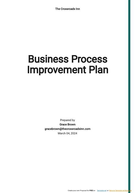 FREE Process Improvement Plan Template in Microsoft Word (DOC) | Template.net