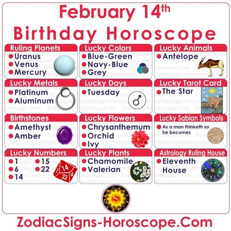 February 14 Zodiac (Aquarius) Horoscope Birthday Personality and Lucky ...