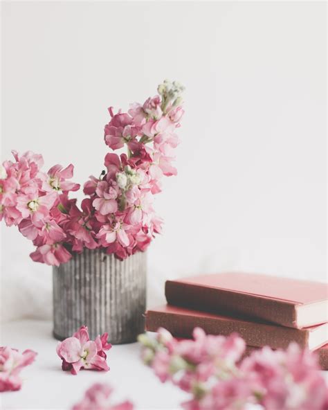 Books And Flowers Wallpapers - Wallpaper Cave