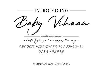 Signature Font Calligraphy Logotype Script Brush Stock Vector (Royalty Free) 2281396115 ...