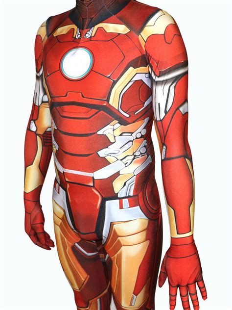 Marvel Comics Iron Man Cosplay Jumpsuit Marvel Comics Cosplay Custome - Costumeslive.com