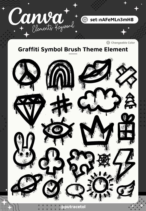 Graffiti Symbol Brush - Collection - Canva Theme Element - Set ...