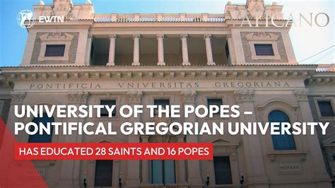 The University of the Popes - the Pontifical Gregorian University - YouTube