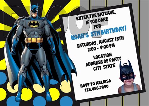 Fanci Prints by Tiffany: Batman Birthday Invitation