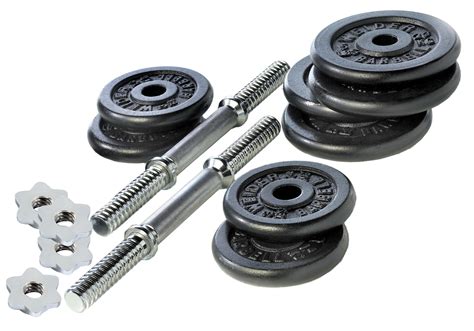 Weider 40 lb. Cast Iron Weight Set with Chrome Spin-Lock Collars ...