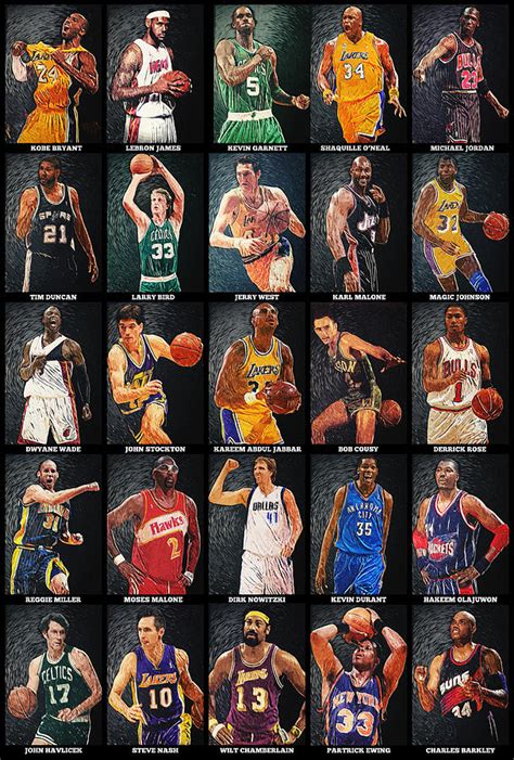 Nba Legends Digital Art by Taylan Soyturk