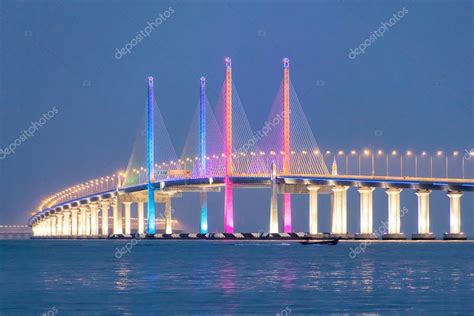 2nd Penang Bridge Night View Light Up, George Town Penang, Malaysia Stock Photo by ©KeongDaGreat ...