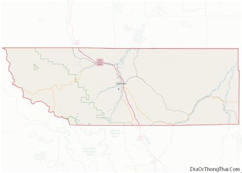 Map of Sheridan County, Wyoming - Thong Thai Real