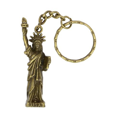 Bronze 3D Statue of Liberty Key Chain