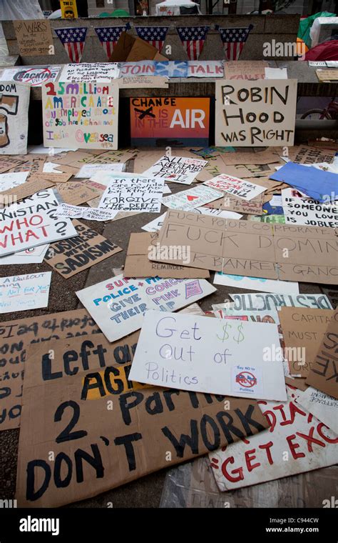 Occupy Wall Street Signs Stock Photo - Alamy