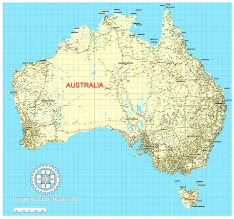 Canberra: Free Printable Map Canberra, Australia, exact vector street map, fully editable Adobe ...